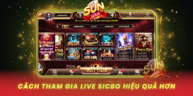 Live Sicbo SUNWIN – Trò Chơi Xúc Xắc Trực Tiếp Đỉnh Cao 3 Cach Tham Gia Live Sicbo Hieu Qua Hon