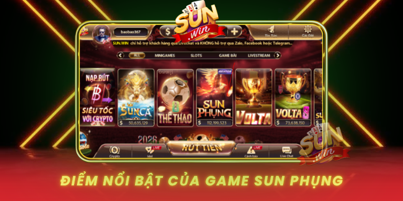 Sun Phụng SUNWIN - Trò Chơi Slot Hấp Dẫn Thu Hút Người Chơi 2 Diem Noi Bat Cua Game Sun Phung