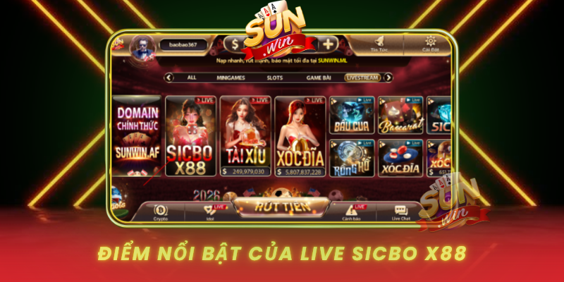 Live Sicbo X88 – Giữ Nhiệt Trải Nghiệm Giải Trí Đỉnh Cao 2 Diem Noi Bat Cua Live Sicbo X88