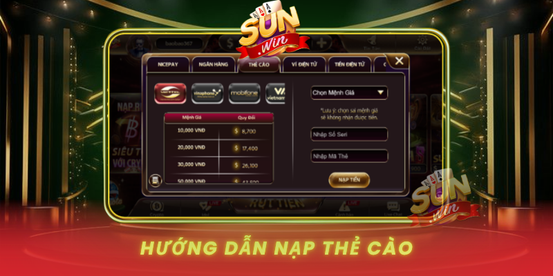 Hướng Dẫn Nạp Thẻ Cào Chi Tiết Từ A Đến Z Tại SUNWIN 1 Huong Dan Nap The Cao Chi Tiet Tu A Den Z Tai Sunwin