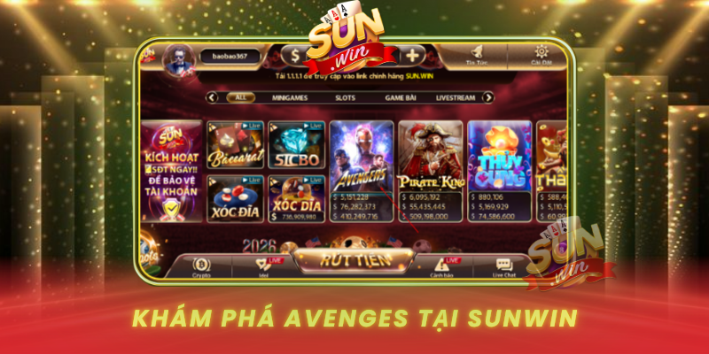 Khám Phá Avenges Tại SUNWIN - Bùng Nổ Trải Nghiệm Săn Thưởng 1 Kham Pha Avenges Tai Sunwin Bung No Trai Nghiem San Thuong