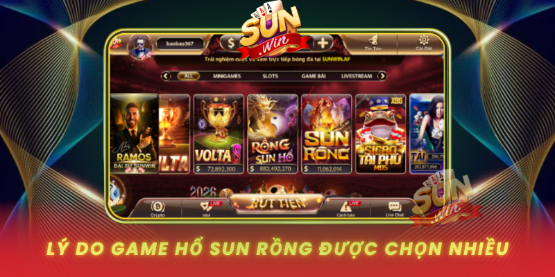 Chinh Phục Hổ Sun Rồng – Săn Thưởng Lớn Cùng SUNWIN 2 Ly Do Game Ho Sun Rong Duoc Chon Nhieu