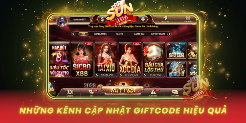 Hướng Dẫn Cách Nhận Giftcode SUNWIN Nhanh Và Dễ Áp Dụng 3 Nhung Kenh Cap Nhat Giftcode Hieu Qua